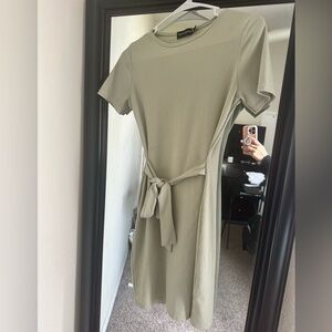 Pretty Little Things Size 4 Olive Green Mini Dress
